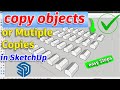 How to copy objects in SketchUp |  The Move and Copy Tools  |  Sketchup
