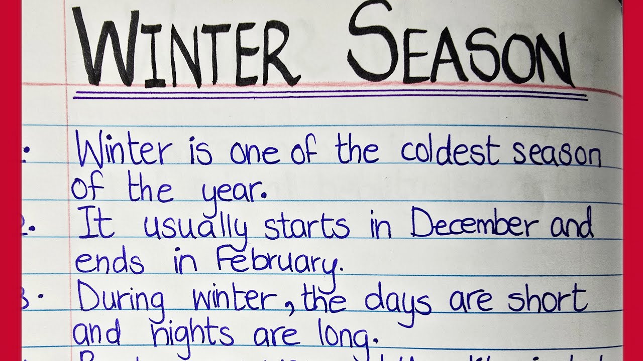 Essay on Winter Season in English | 10 Lines on Winter Season in English | Winter Season Essay
