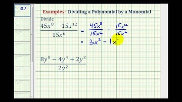 Ex: Divide a Polynomial by a Monomial