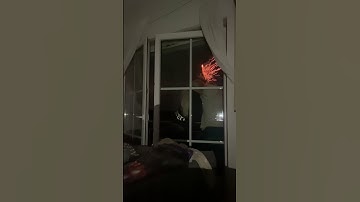 Fireworks Exploded Close to a Window Shortly after Launch