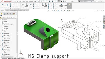 Solidworks Tutorial: Exercise #49 (MS Clamp support)