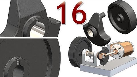 16-Project 42| Horizontal Wobbler Steam Kit |SolidWorks Tutorial:add threads to crankshaft  flywheel