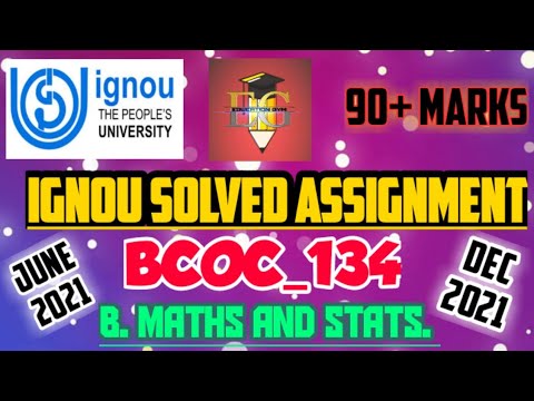 business mathematics and statistics ignou solved assignment 2021