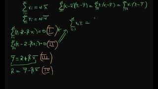 Deriving Least Squares Estimators - part 4