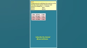 MCQ 73 PARTNERSHIP FUNDAMENTALS| CLASS 12| ACCOUNTS| D K Goel Solutions| Shorts @learnwithease