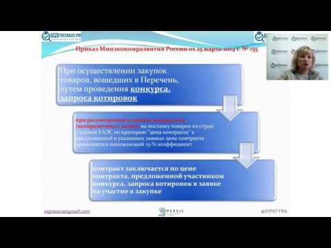 Вебинар  Применение приказа МЭР от 25 03 2014г  № 155 при осуществлении закупок от 06 04 2017