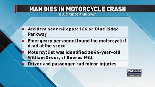 Man Dies in Motorcycle Crash on Blue Ridge Parkway