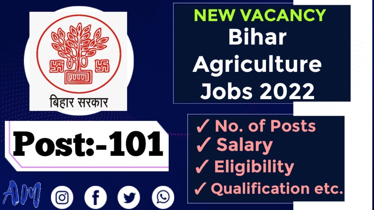 🎯New Agriculture Jobs Total Post101 Food Quality Controller Jobs