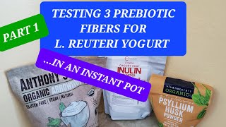 Pt1 - Testing Arrowroot, Chicory Psyllium Prebiotic Fibers In Instant Pot For L. Reuteri Yogurt