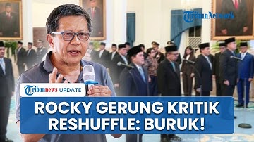 Rocky Gerung Kritik Tajam Reshuffle Kabinet: Buruk! Prabowo Tidak Peka Tuntutan Rakyat