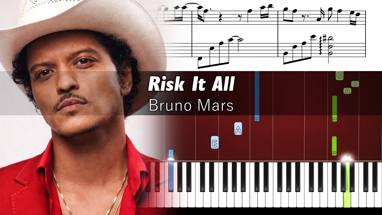 Bruno Mars - Risk It All - Piano Tutorial with Sheet Music