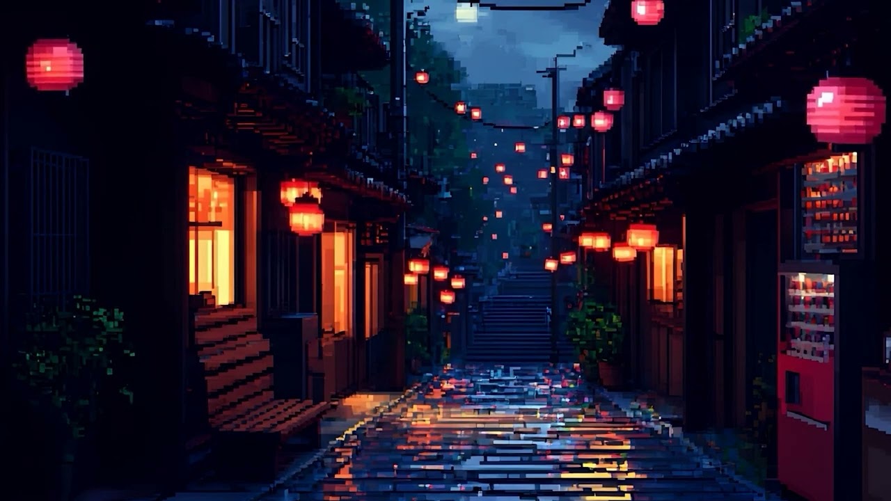 Retro Rainy Evening 🌙 - Lofi Beats for Deep Focus