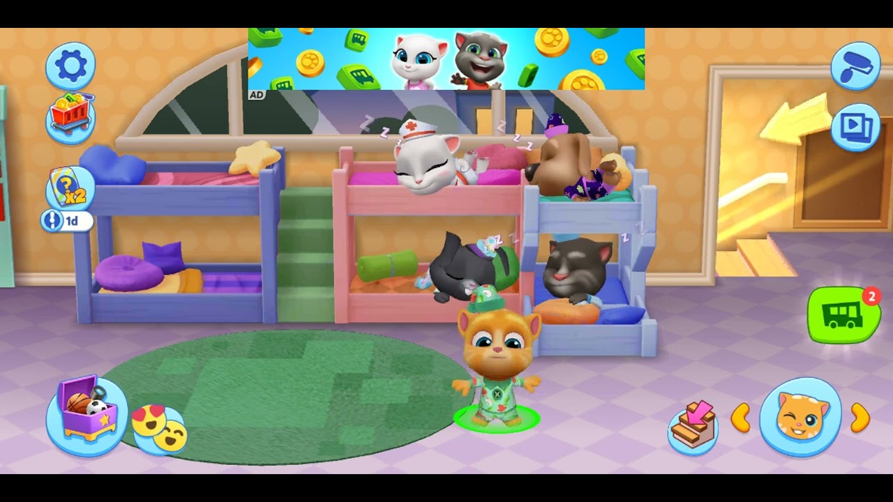 tempat tidurnya bagus guys dan banyak ll my talking tom friends