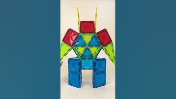 Magnetic tiles build ideas | how to build a robot