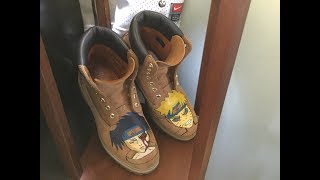 Custom Naruto And Sasuke Timberlands Part 1