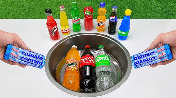 Big Yedigün, Sprite, Coca Cola vs Popular Sodas !!! Fanta, Fuse tea, Pepsi, Sting Mentos in toilet