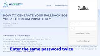 Generating your EOS fallback keys with Scatter - 2 mins (Only for the 1% fallback)