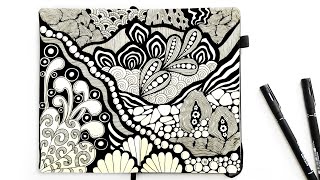 Zentangle art drawings step by step | abstract zentangle art | zentangle inspired art