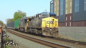 (HD): My First Video: CSXT 405 leads CSX Q405 at Bound Brook, NJ with a SAAHC!