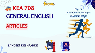 KEA 708 Posts Exam | General English – Articles Explained with Practice Questions | English Grammar