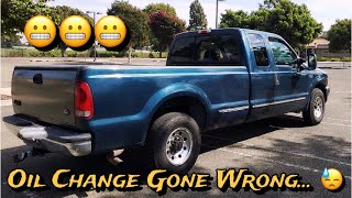 Oil and Filter Replacement Ford F-250 Super Duty 5.4 6.8 V8 V10 1999 - 2021 (Oil Change GONE WRONG)