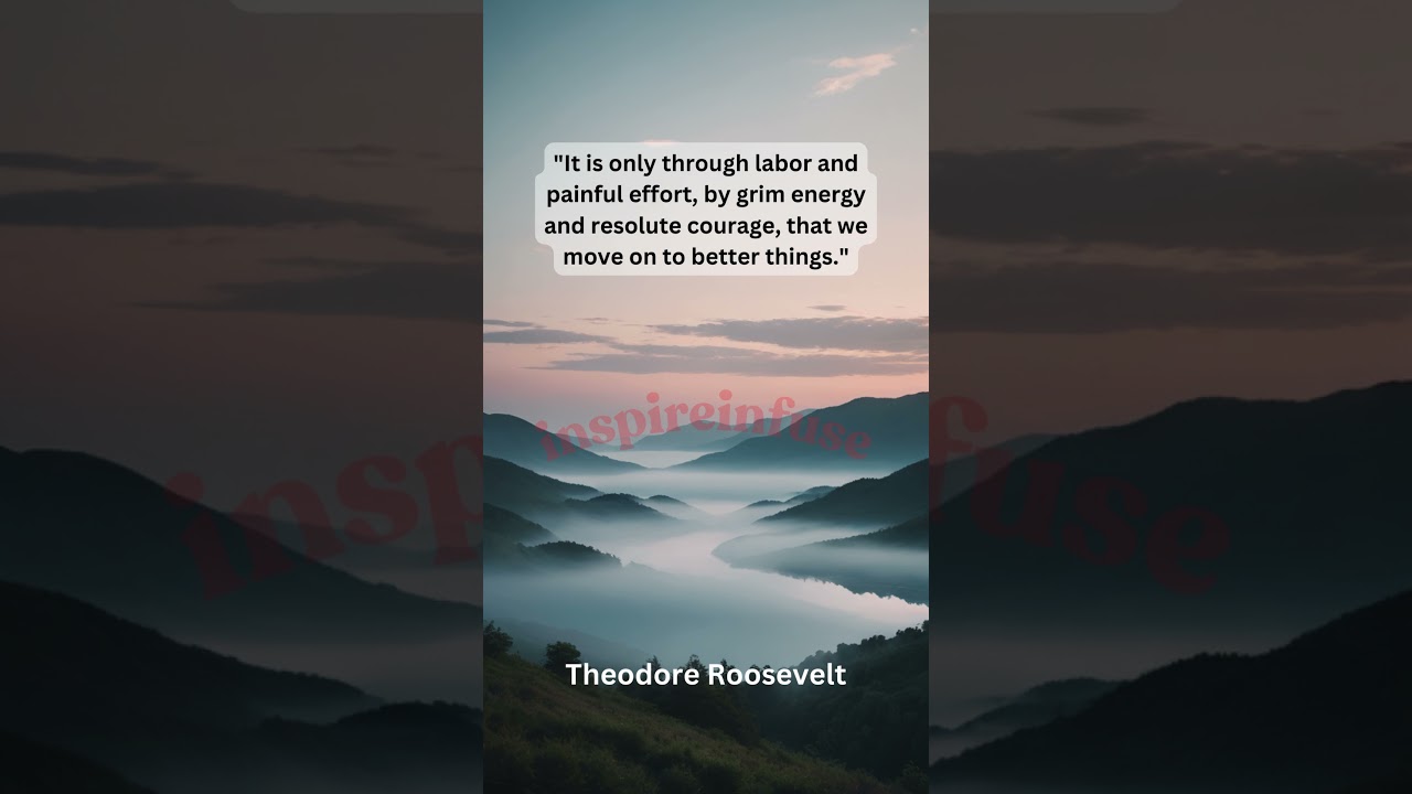 Theodore Roosevelt Motivation | Hard Work, Perseverance, Courage | InspireInfuse