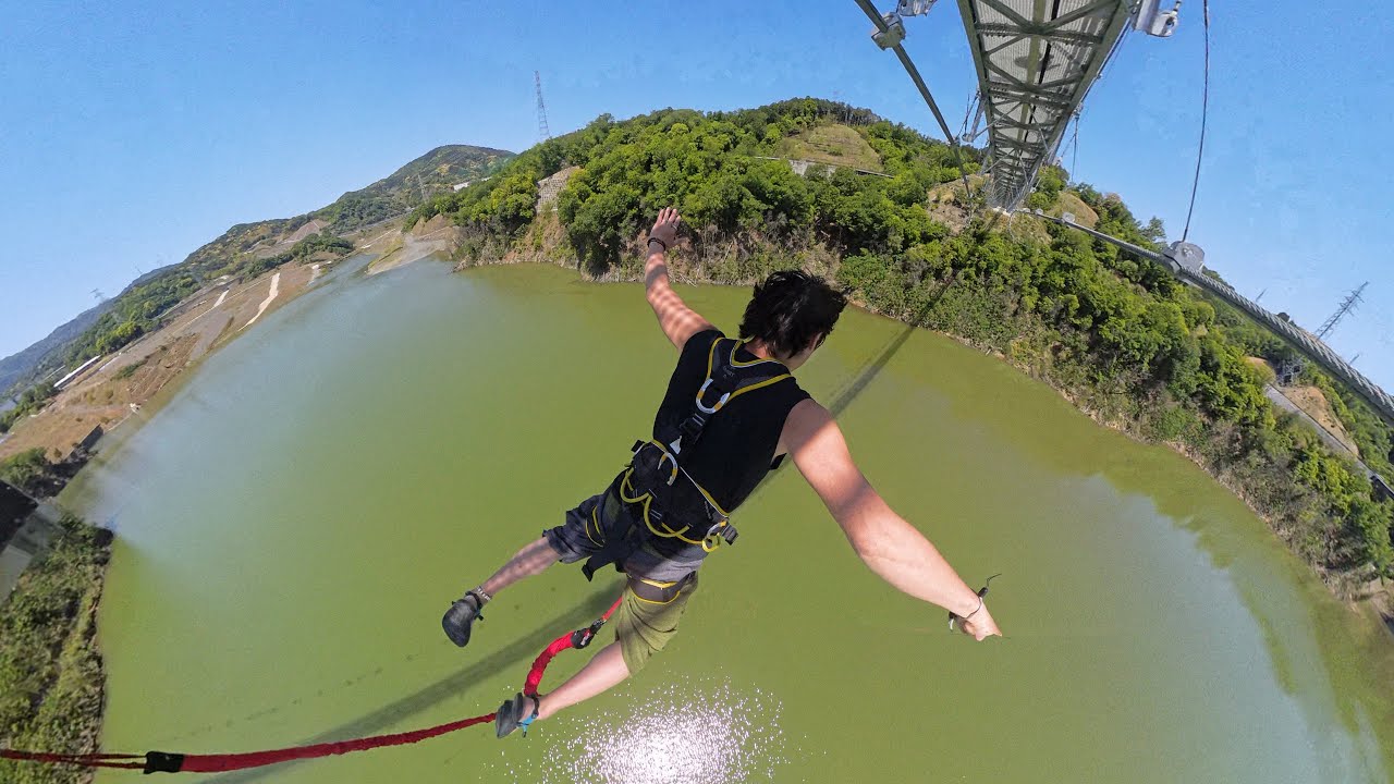 バンジーバンジー I went bungee jumping for the first time. - YouTube