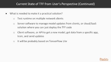 Federated Learning with TensorFlow:  What Is Currently Possible | packtpub.com