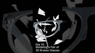 Autodesk Maya - 30 Days of 3D Desk Objects: Modeling a Broken Glasses Tutorial #3d #broken #glass