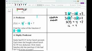Function Notation--3-Proficient