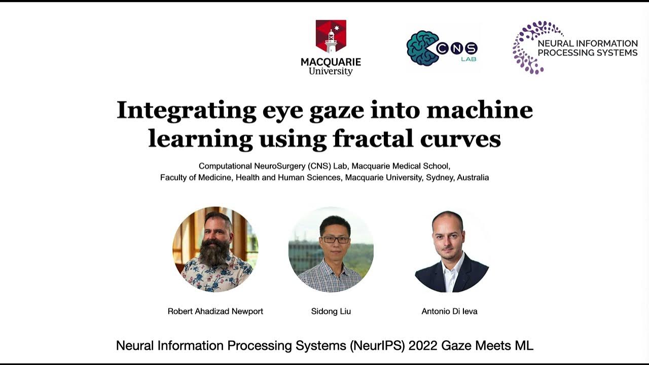 Integrating eye gaze into machine learning using fractal curves