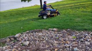 cub cadet rzt with a mulching attachment mulching leaves review