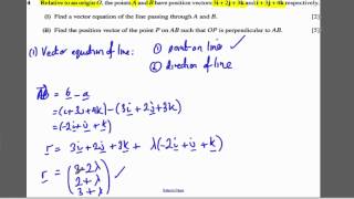 Core 4 OCR June 2008 Q4 - Vectors (6)