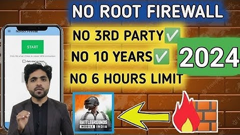 How To Use No Root Firewall BGMI || No 10 Years No 10 Min || Fix 6 Hours Limit