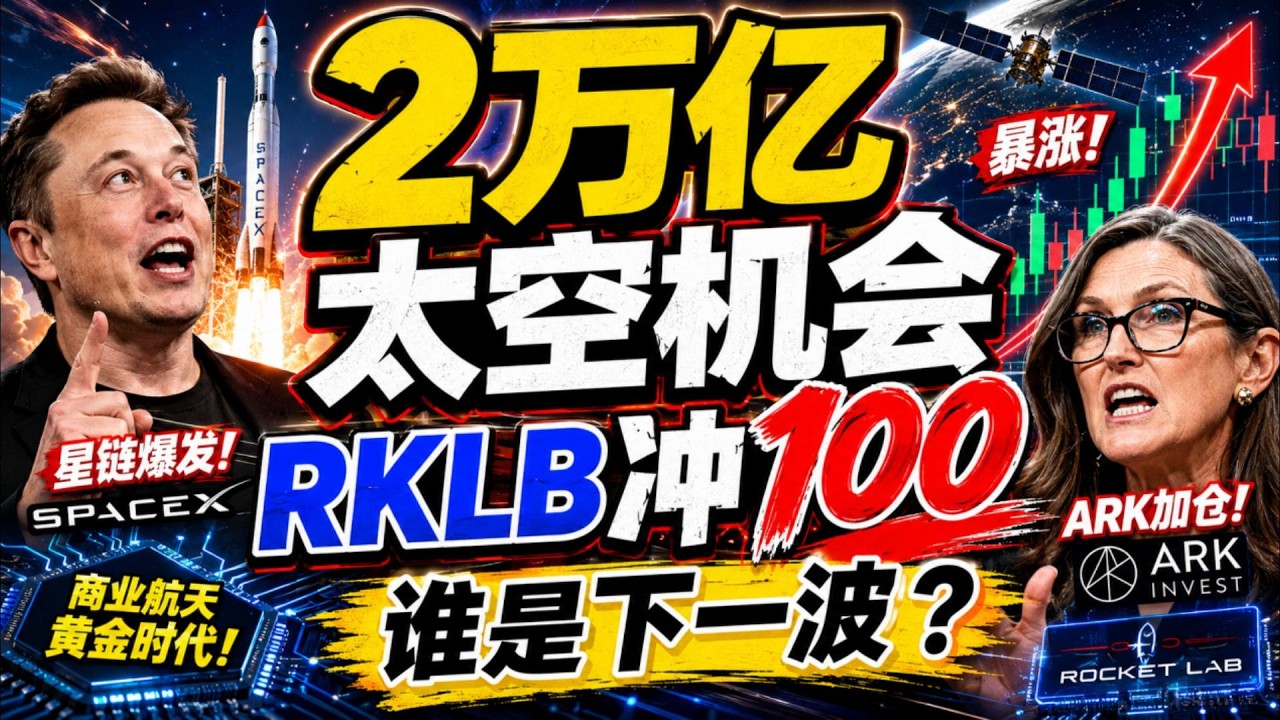 SpaceX上市倒计时！RKLB冲破100美元点燃2万亿大戏，真正受益的不是正股？2支受益股票即将起飞！#SpaceX #RKLB # ...