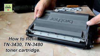 How TN-3430, TN-3480 toner cartridge. - YouTube