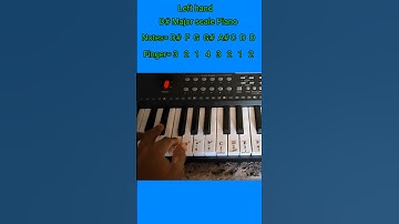 Left Hand D# Major Scale Piano | Easy Finger Positions Tutorial | #shorts #majorscale ll