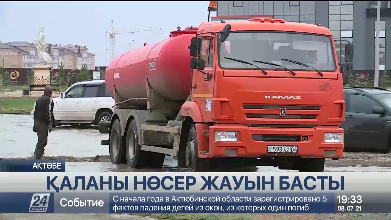 Ақтөбе көшелері толассыз жауыннан көл-көсір су болды