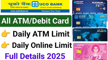 Uco bank atm card withdrawal limit | Uco bank debit card limit | Uco bank atm card limit