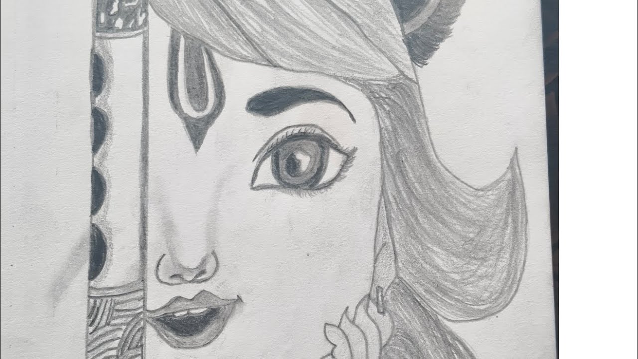 How to Draw a Little Kanha ji by handmade | Kanha ji drawing | Lord kanha ji bhagwan chitra picture|