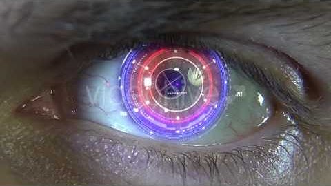 Animation of the Eye with Holograms Motion Graphics