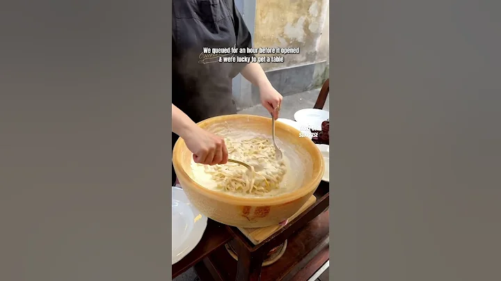 Osteriaa Pastella - that serves the best cheese wheel pasta on earth #florence #pasta #truffle #fyp