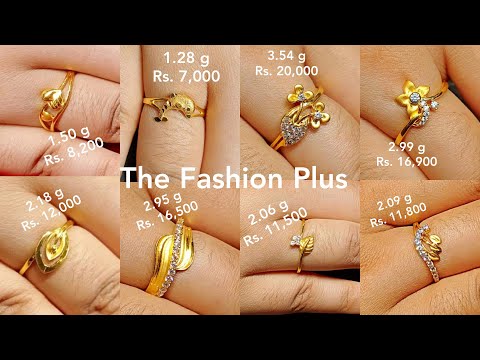 Buy Light Weight Impon Gold Rings Without Stones for Ladies