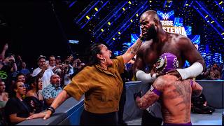 Omos attack Rey Mysterio but Angie his Wife Slap Omos Dominik Mysterio attack his father & help Omos