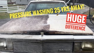 First wash in 25 years 81  incredible difference! 81 Malibu V8