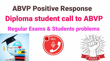 ABVP also positive on conducting Diploma exams || A student call on students struggles - We want ✊