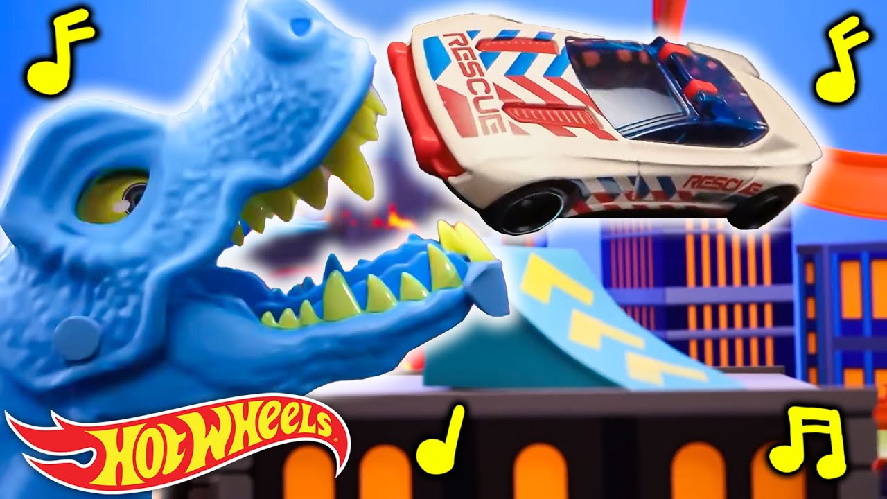 Comprar Pista Hot Wheels Monster Trucks Rex mastiga carros de Hot Wheels