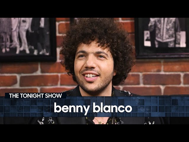 benny blanco and Jimmy Fallon Eat a Steak Dinner, Talk Cooking for SZA and Cuddling with Ed Sheeran class=