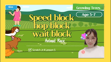 #speed block# hop block# wait block# animal race# Scratch Jr# Days of creation# age 5-7