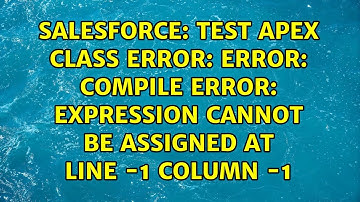 Test Apex Class Error: Error: Compile Error: Expression cannot be assigned at line -1 column -1